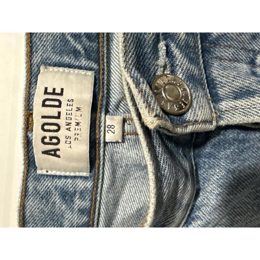 AGOLDE Riley High Rise Straight Crop Denim Jeans, Size 28 - Picture 2 of 6